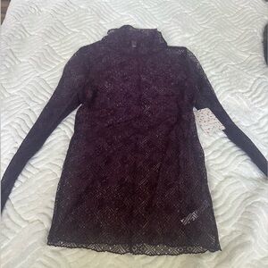 Elegant Purple Lace Dress